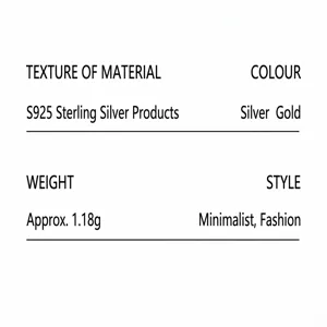 Pendientes de aro de plata de ley 925 diseño minimalista geométrico circonita moda