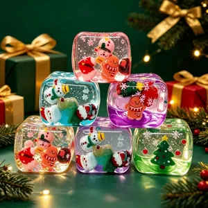 Weihnachten Maltose Würfel langsam Rückprall Dekompression Spielzeug mit Schneemännern.