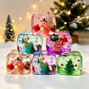 Weihnachtsmaltose quadratisches Stressabbau Spielzeug langsam zurückfedernd Eiskristall Schneeflocke