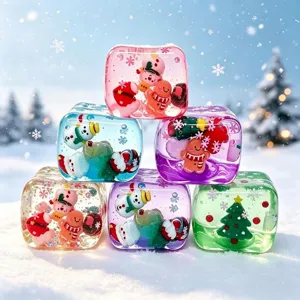 Weihnachten Thema langsam Rückprall Dekompression Spielzeug Block mit niedlichen Schneemann.