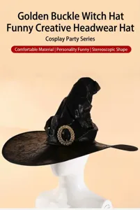 Cappello da strega di Halloween nero magico festa costume cosplay accessorio festa