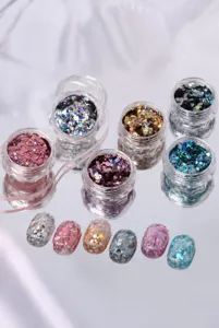 Sternenmeer Glitzer Nagelkunst Pailletten gemischte Flocken bunte DIY Deko Maniküre Bedarf