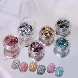 Paillettes per Nail Art Scaglie Glitter Miste Serie Mare Stellato Colorato Olografico Decorazione per Unghie DIY