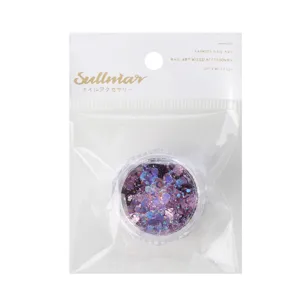 Glitter per nail art serie mare di stelle dimensioni miste fiocchi lucidi per manicure fai da te