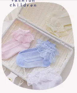 Kinderen ademende kant volants sokken schattige peuter prinses dans sokken lente