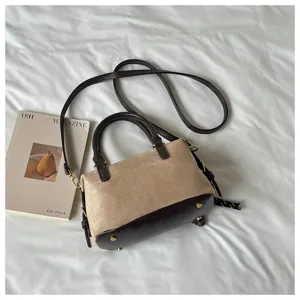 Vintage suede women shoulder bag autumn winter new design chic retro messenger tote bag