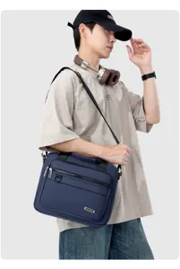 Stilvolle Business Herren Umhängetasche lässige große Reise Crossbody Tasche für Alltag