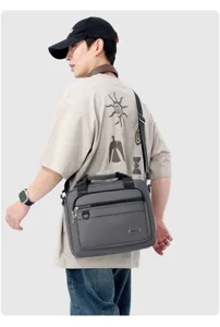 Business Herren Umhaengetasche, grosse Kapazitaet Schultertasche fuer Arbeit und Reise.