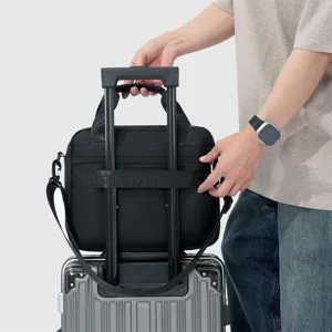 Schwarze Business Pendler Reise Umhängetasche große Kapazität lässige Schultertasche für Herren