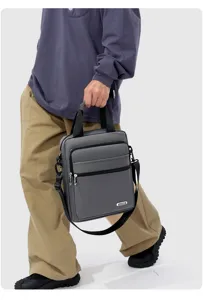 Herren Business Freizeit vertikale Oxford Stoff Umhängetasche Laptoptasche Aktentasche