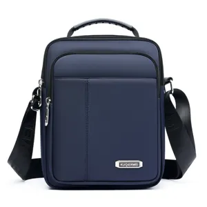 Herren Casual Oxford Gewebe Umhängetasche Mehrschichtig Wasserabweisend Schultertasche Handtasche Vertikale Messenger Bag