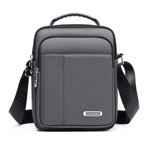 Herren Freizeit Vertikal Umhängetasche Schultertasche mit mehreren Fächern und Griff.