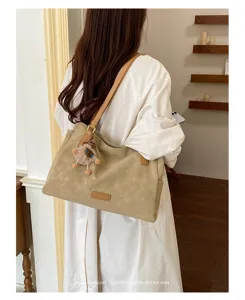 Koreaanse retro grote capaciteit schouder tote tas voor vrouwen herfst nieuwe tas