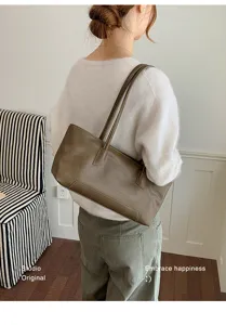 Elegante minimalistische Schulter Shopper Tasche grosse Kapazitaet Freizeithandtasche