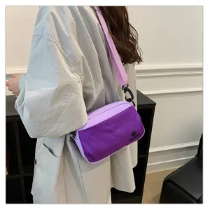 Bolso de teléfono móvil ligero mujer cruzado bloque de color multi bolsillo bolsa de tela