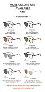 Classic oval photochromic sunglasses for men, UV protection stylish eyewear variants.