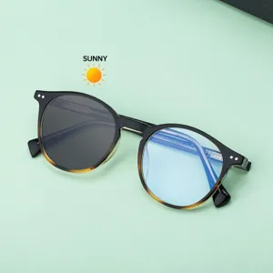 2026 New Retro Oval Photochromic Sunglasses For Men UV Protection Fashion Eyewear