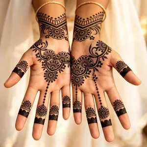Pochoir de tatouage au henne indien pour fete mariee main rose lune motifs art autocollant