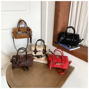 Korean style retro pillow bag chic commuting shoulder crossbody bag multi color options