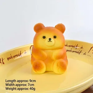 Cute brown bear simulation bread slow rebound toy PU soft animal decompression cute ornament