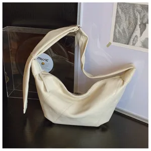 Stijlvolle slouchy leren schoudertas voor dames, grote capaciteit vintage hobo tas.