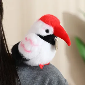 Cute shoulder plush bird toy slap bracelet cute animal doll fluffy parrot hanging pendant gift