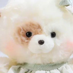 Flauschiges weisses Plueschtier niedliche Puppe weiches Kissen fuer Kinder Geburtstagsgeschenk.