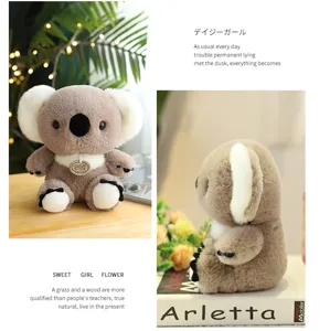 Cute simulation koala plush toy stuffed animal doll, soft and fluffy kids comforting gift.