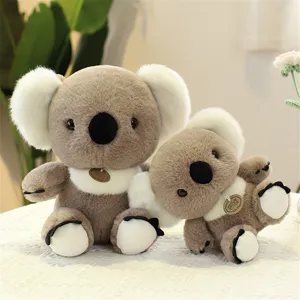 Realistic Simulation Koala Plush Toy Realistic Stuffed Animal Koala Bear Doll For Kids Comfort Accompany Zoo Souvenir Gift Soft Polyester PP Cotton