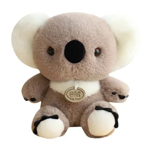 Cute simulated koala plush toy brown and white stuffed animal doll children companion gift main