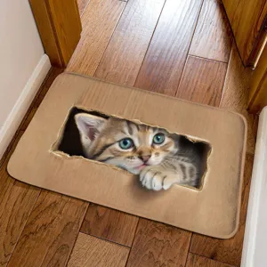 3D Cartoon Animal Diatomite Floor Mat Absorbent Anti-Slip Doormat Bathroom and Entryway
