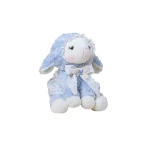 Peluche pecora blu Lolita adorabile animale di peluche morbido bambola regalo di compleanno