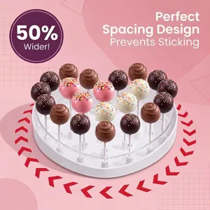 Clear acrylic lollipop stand 22 holes cake pop display holder dessert party table decor