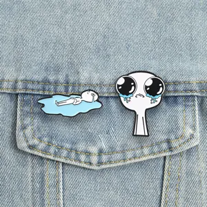Niedlicher Cartoon weinender Charakter Emaille Pin, lustige Metall Brosche für Jacke und Rucksack.