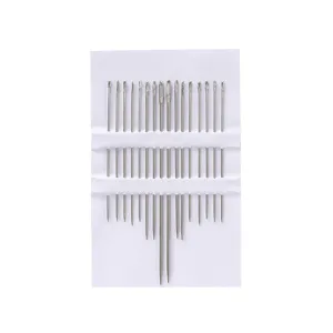 Set di aghi da cucito a mano vista dettagliata, spilli metallici multiuso per sarti.