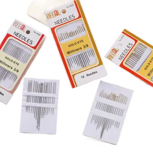 16 Pz Aghi per Cucire a Mano Occhio d'Oro Milliners Set per Ricamo e Cucito Kits