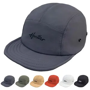 Amerikanischer Stil Fünf Panel Baseballkappe Kurze Krempe Polyester Sonnenhut Für Herren Damen Lässig Outdoor Hustle Buchstabendruck Sporthut