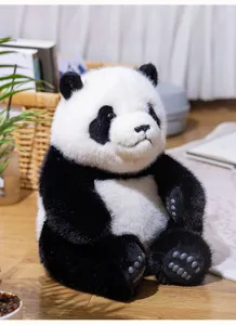 Cute realistic giant panda plush toy soft stuffed animal doll for kids gift and home decor
