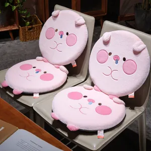 Simpatico cuscino seduta e schienale in peluche rosa maialino memory foam per sedia ufficio casa.