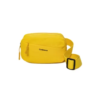 Waterproof yellow chest bag crossbody fanny pack casual daily outdoor sport waist bag.