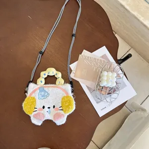 Jolie peluche dessin animé sac de téléphone mini sac à bandoulière quotidien léger chic