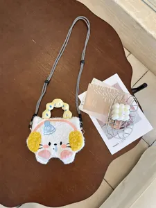 Joli sac à main peluche dessin animé mini bandoulière quotidienne léger portable petit sac