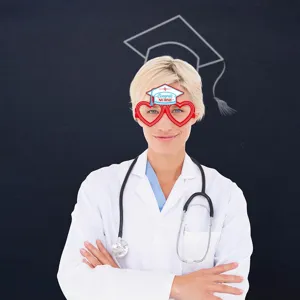 Nurse graduation party paper glasses photo props funny graduation ceremony eyeglass frames