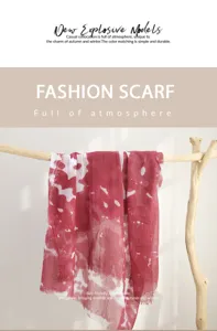 Katoenen tie-dye lange sjaal voor dames, zachte warme winter sjaal, elegant dagelijks accessoire.