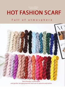 Candy color crinkle modal scarf for women, soft lightweight autumn winter long fashion wrap.