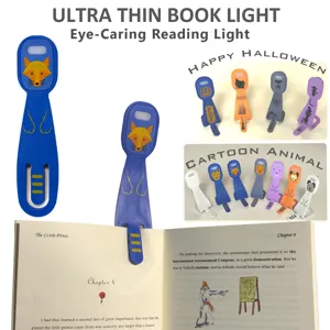 Mini LED Book Light Eye-Caring Reading Light Rechargeable Portable Clip-on Booklight For Reading In Bed Travel Night Light Cartoon Animal Design
