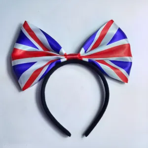 Union Jack Schleife Haarreif britische Flagge Haarband für Fans Weltmeisterschaft Feier