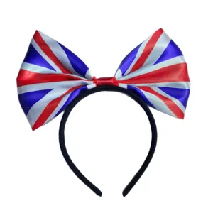 Serre-tête Nœud Drapeau Britannique Union Jack Accessoire Cheveux pour Fêtes