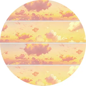 Ruban Washi Paysage Nuages Coucher de Soleil Orange Ruban Papier Décoratif pour Journal Scrapbooking Bricolage Artisanat Fond