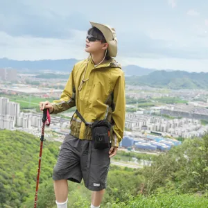 Outdoor hiking sports lightweight portable multi-function casual cross-body phone bag details.